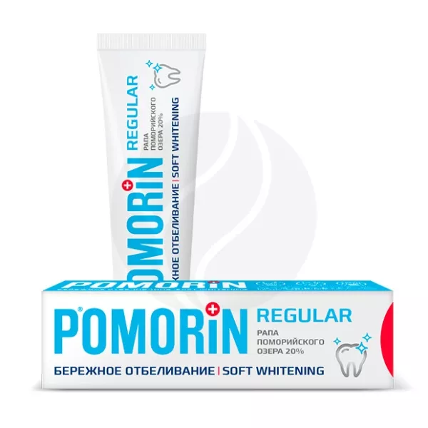 Изображение товара Pomorin Regular Soft Whitening зубная паста бережное отбеливание, 100мл