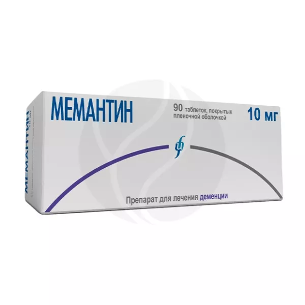 Мемантин таблетки покрыт. п/о 10мг, №90