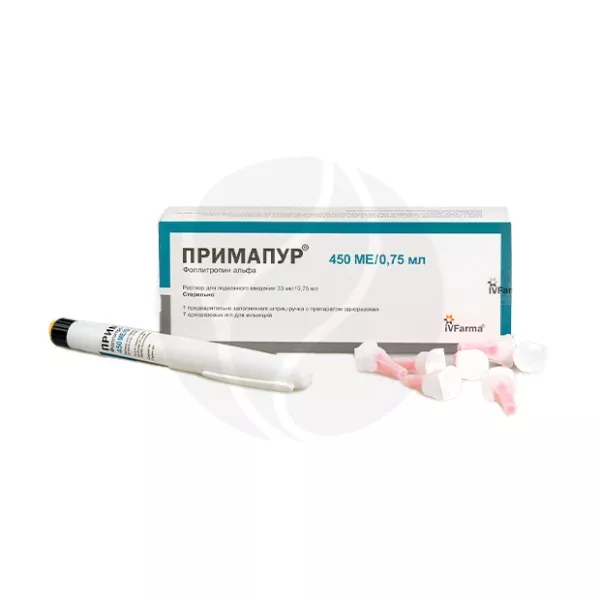 Примапур раствор д/п/к введ. картр.+шпр-ручк.+7игл 33мкг/0,75мл, №1