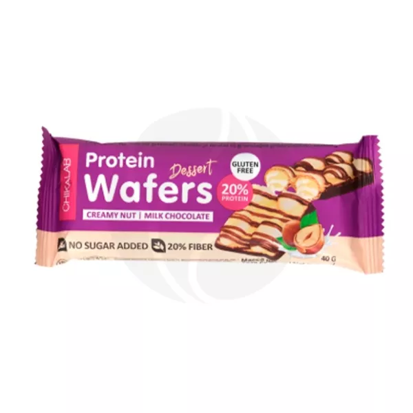 Изображение товара Chikalab вафельный батончик с сливочно-ореховой начинкой и молочным шоколадом