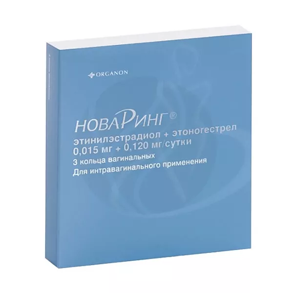 Изображение товара Вагинальное кольцо НоваРинг 0,015мг+0,120мг/сутки №3, эффективная контрацепция Изображение товара Вагинальное кольцо НоваРинг 0,015мг+0,120мг/сутки №3, эффективная контрацепция