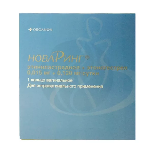 НоваРинг кольцо вагинальное 0,015мг+0,120мг/сут., №1