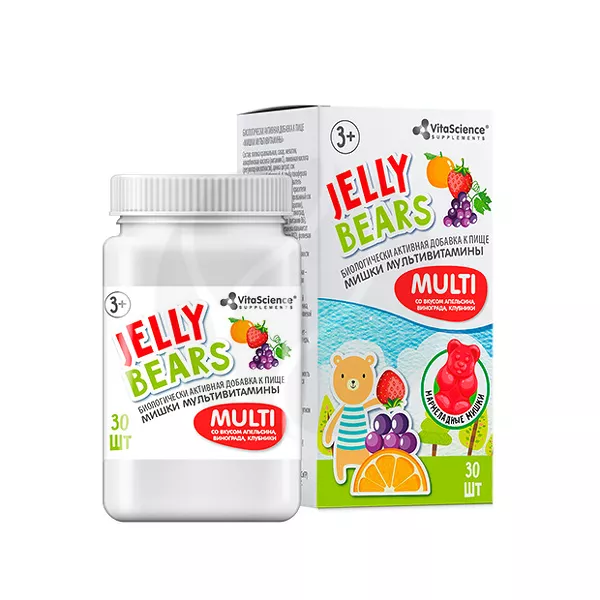 Изображение товара Vitascience Мишки Мульти плюс пастилки жевательные для детей, №30
