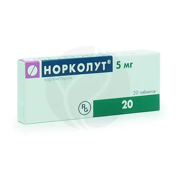 Изображение товара Гормональный препарат Норколут 5 мг - Норэтистерон, 60 таблеток Изображение товара Гормональный препарат Норколут 5 мг - Норэтистерон, 60 таблеток