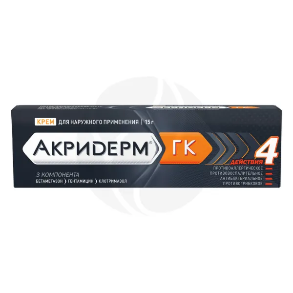 Изображение товара Акридерм ГК крем для наружного применения, 15г - эффективное средство для кожи
