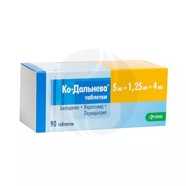 Изображение товара Ко-дальнева таблетки 5мг+1,25мг+4мг, №90