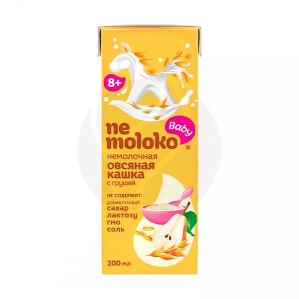 Изображение товара Nemoloko Baby каша безмолочная овсяная с грушей (8+мес), 0.2л