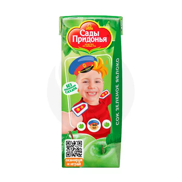 Изображение товара Сады Придонья сок зеленое яблоко (4+мес), 200мл Изображение товара Сады Придонья сок зеленое яблоко (4+мес), 200мл
