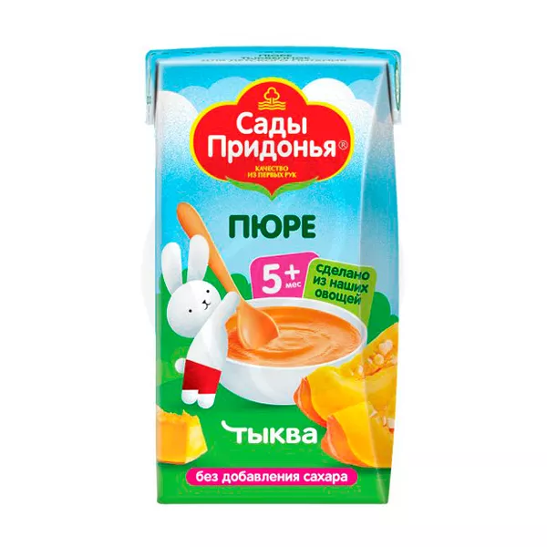Изображение товара Сады Придонья пюре тыква (5+мес), 125г Изображение товара Сады Придонья пюре тыква (5+мес), 125г