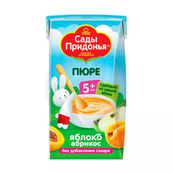 Сады Придонья пюре яблоко-абрикос (5+мес), 125г