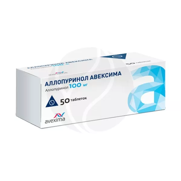 Изображение товара Аллопуринол Авексима 100мг таблетки 50 шт для лечения гиперурикемии