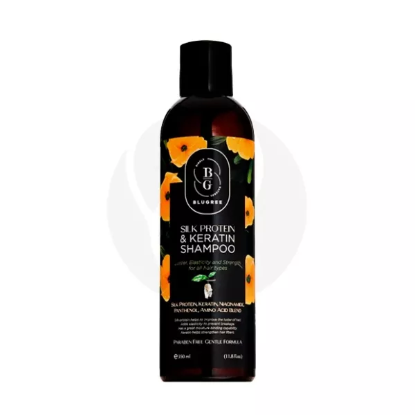 Blugree шампунь с протеином шелка и кератином, 350мл