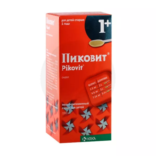 Пиковит сироп 150мл д/детей Сироп Флакон - пачка картонная Крка Д Д .