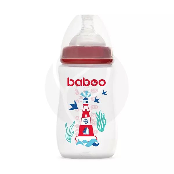 Изображение товара Бутылочка для кормления Baboo Marine с силиконовой соской 250мл красная для детей 3+ мес Изображение товара Бутылочка для кормления Baboo Marine с силиконовой соской 250мл красная для детей 3+ мес