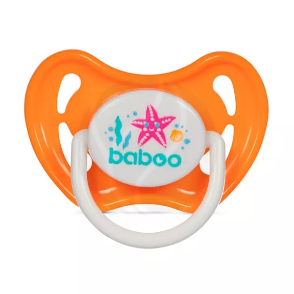 Baboo Sealife пустышка силиконовая симметричной формы (6+мес) цвет персиковый
