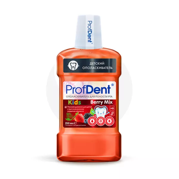 Изображение товара ProfDent ополаскиватель для полости рта ягодный микс 250мл для детей 6+ лет