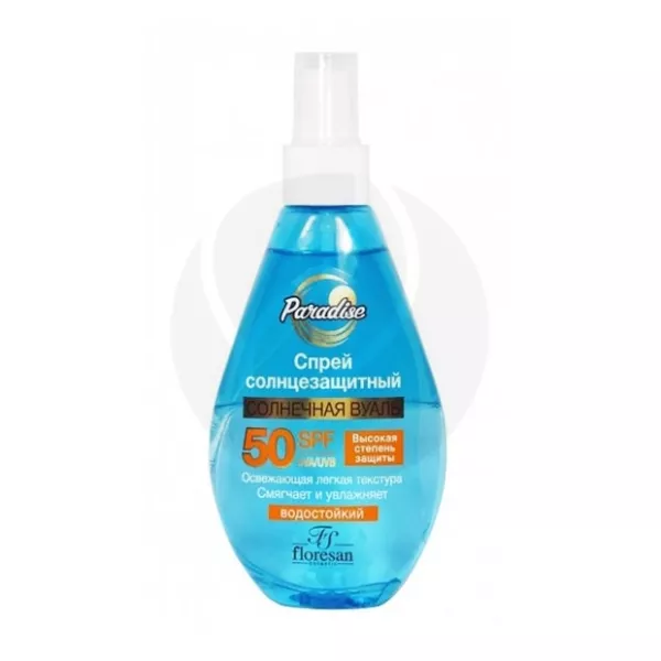 Изображение товара Floresan Paradise спрей солнцезащитный водостойкий SPF50, 160мл