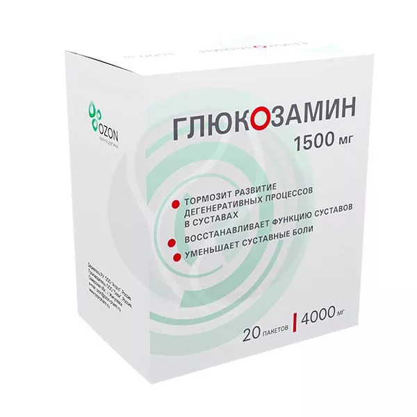 Изображение товара Глюкозамин порошок д/пригот.сусп. д/приема внутрь 1500мг, №20 Изображение товара Глюкозамин порошок д/пригот.сусп. д/приема внутрь 1500мг, №20
