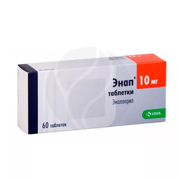 Изображение товара Энап таблетки 10 мг 60 шт для снижения артериального давления и сердечной недостаточности