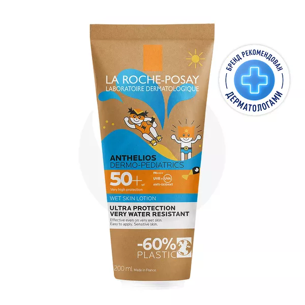 Изображение товара La Roche-Posay Anthelios Dermo-pediatrics Детский солнцезащитный гель с технологией нанесения на влажную кожу SPF 50+, 200мл Изображение товара La Roche-Posay Anthelios Dermo-pediatrics Детский солнцезащитный гель с технологией нанесения на влажную кожу SPF 50+, 200мл