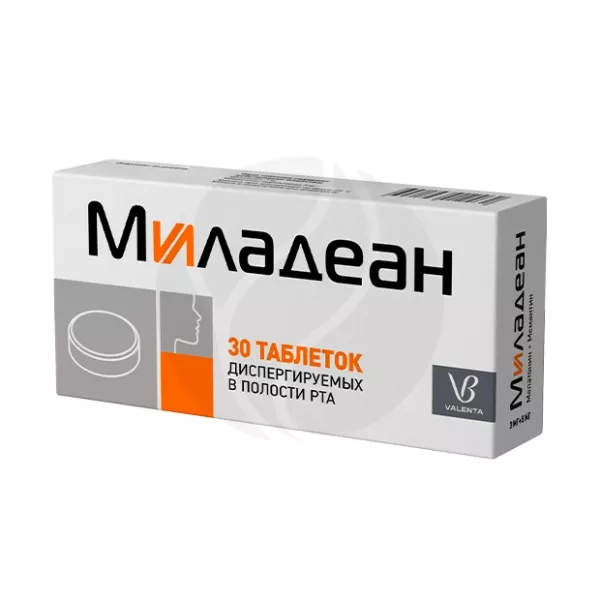 Изображение товара Миладеан таблетки диспергируемые 3мг+5мг для улучшения когнитивных функций