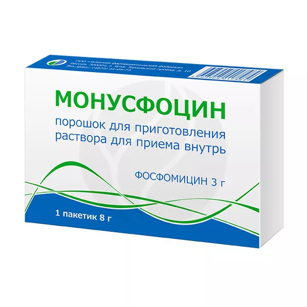 Монусфоцин порошок д/пригот. р-ра д/приема внутрь, 3г №1