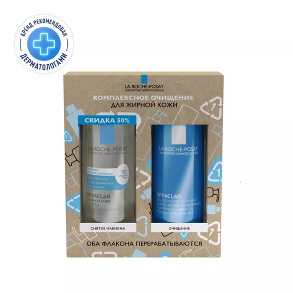 Изображение товара La Roche-Posay Effaclar набор для жирной кожи: гель и мицеллярная вода 400мл
