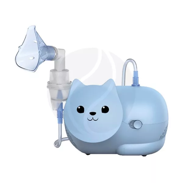 Изображение товара Детский ингалятор Omron Neko Kat компрессорный голубой с масками и аксессуарами