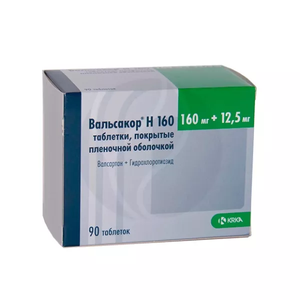 Изображение товара Вальсакор Н 160 таблетки покрыт. п/о 160мг+12,5мг №90 Россия