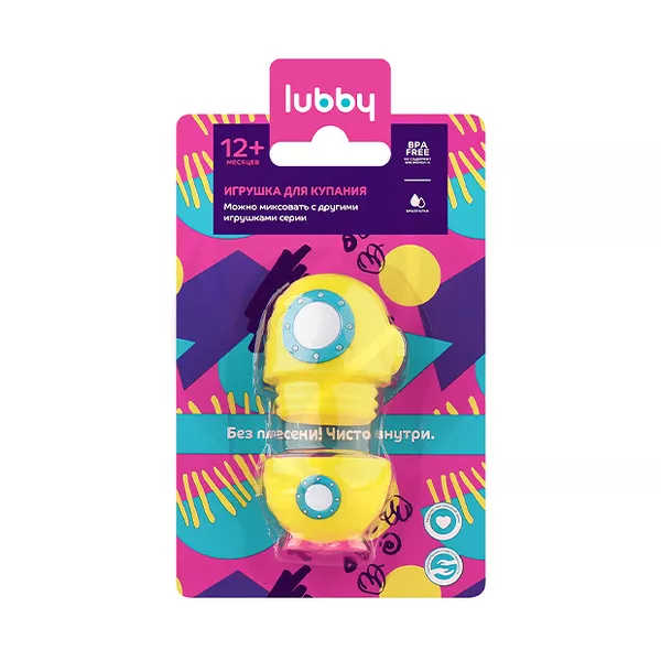 Изображение товара Разборная игрушка для купания Лодка Lubby 12+ месяцев безопасная и моющаяся Изображение товара Разборная игрушка для купания Лодка Lubby 12+ месяцев безопасная и моющаяся