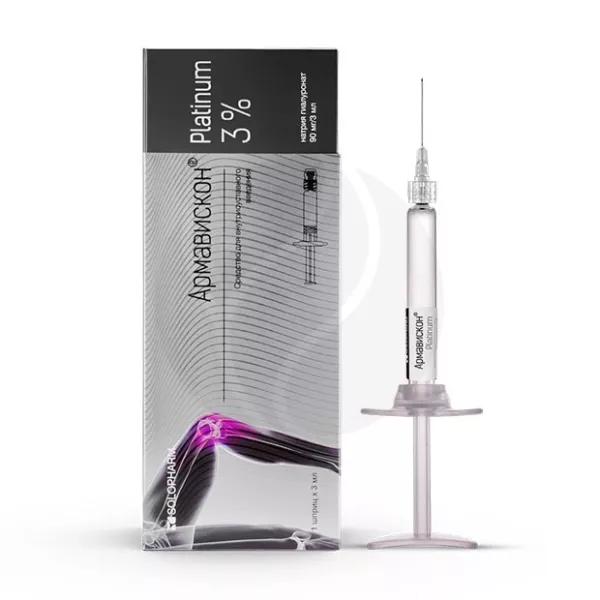 Изображение товара Армавискон Платинум раствор для внутрисуставных инъекций 3% 3мл, высокая эффективность