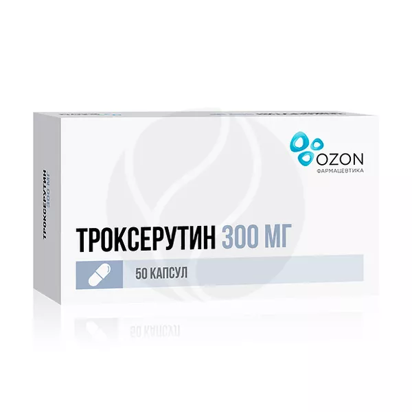 Изображение товара Троксерутин капсулы 300 мг 50 шт для вен и сосудов Изображение товара Троксерутин капсулы 300 мг 50 шт для вен и сосудов
