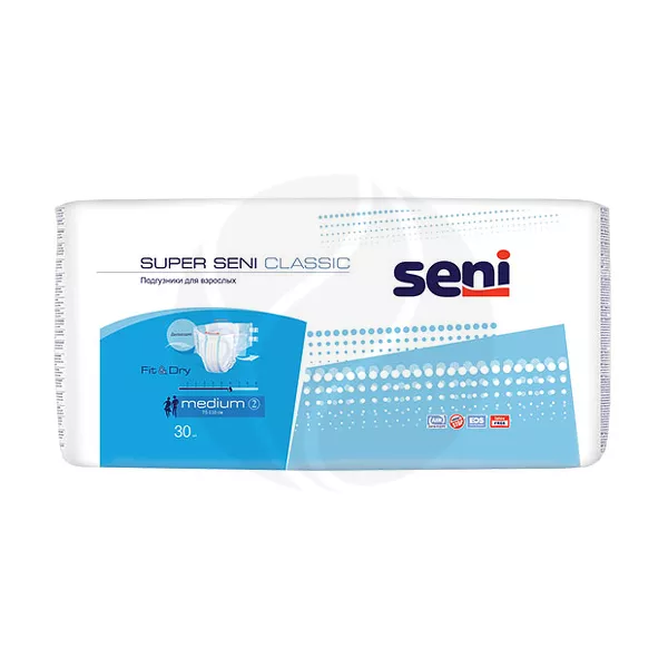 Изображение товара Seni Super Classic подгузники для взрослых размер М(75-110см), 30шт