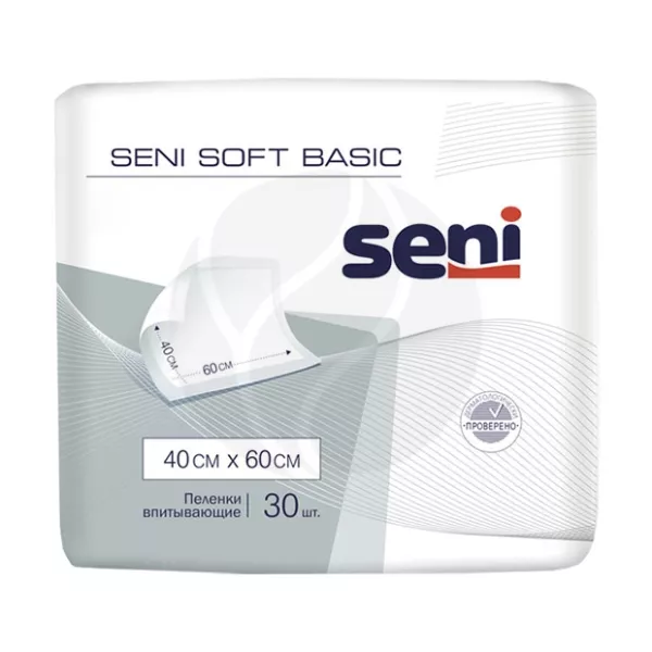 Изображение товара Пеленки Seni Soft Basic 40x60 см, 30 штук - защита и комфорт для ухода