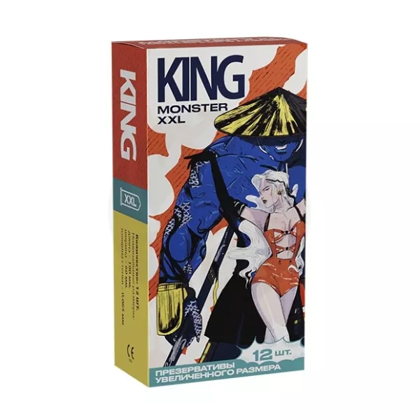 King MONSTER XXL презервативы увеличенного размера, №12