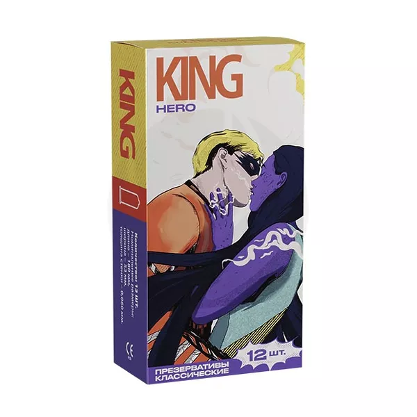 Изображение товара King HERO классические презервативы No12 - 12 шт, латекс, 180x53x0. 060 мм Изображение товара King HERO классические презервативы No12 - 12 шт, латекс, 180x53x0. 060 мм