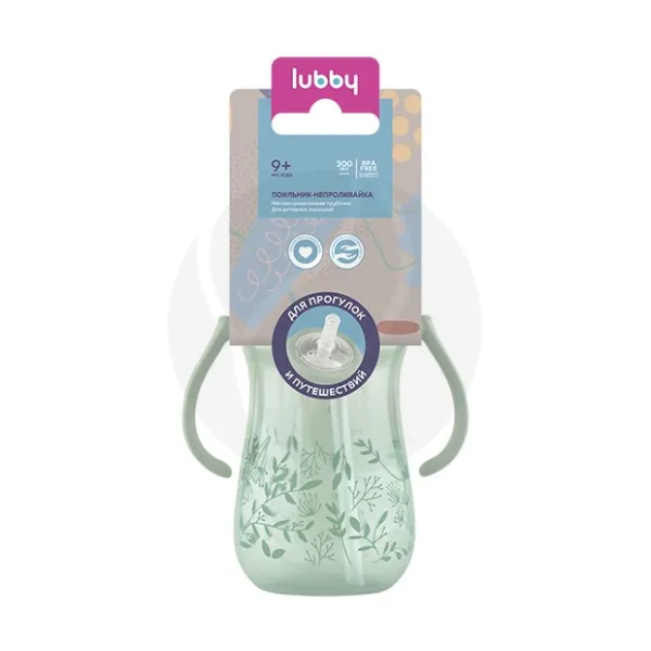 Изображение товара Lubby поильник-непроливайка с трубочкой 300 мл (9+ мес)