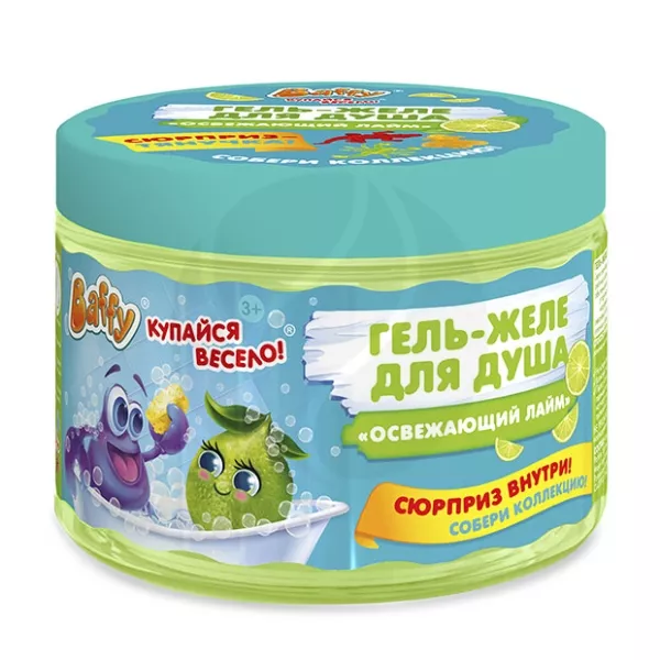 Изображение товара Baffy гель-желе для душа Освежающий лайм с сюрпризом (3+), 300мл
