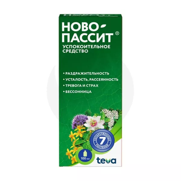 Изображение товара Ново-Пассит раствор для внутрь, 100 мл, седативный и успокаивающий препарат