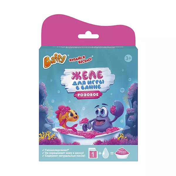 Изображение товара Желе для игры в ванной Baffy розовое 185г для безопасных игр детей от 3 лет Изображение товара Желе для игры в ванной Baffy розовое 185г для безопасных игр детей от 3 лет