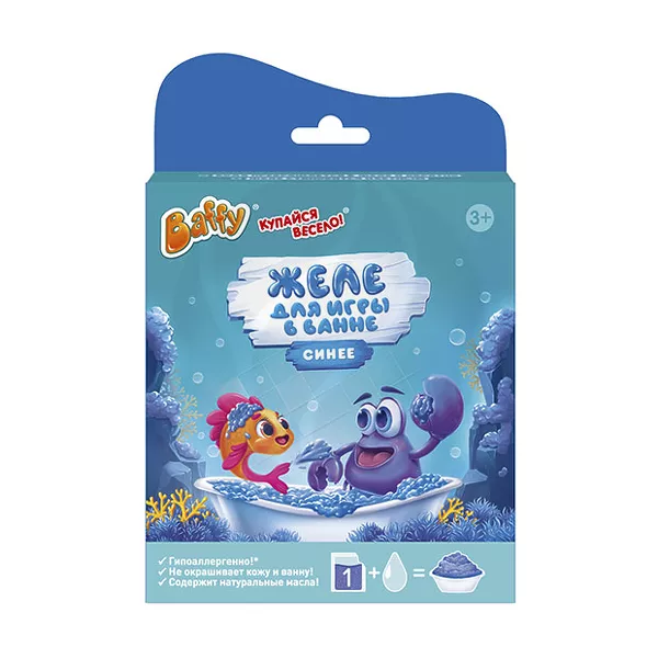 Изображение товара Baffy желе для игры в ванной синий 185г безопасная игрушка для детей 3+ Изображение товара Baffy желе для игры в ванной синий 185г безопасная игрушка для детей 3+