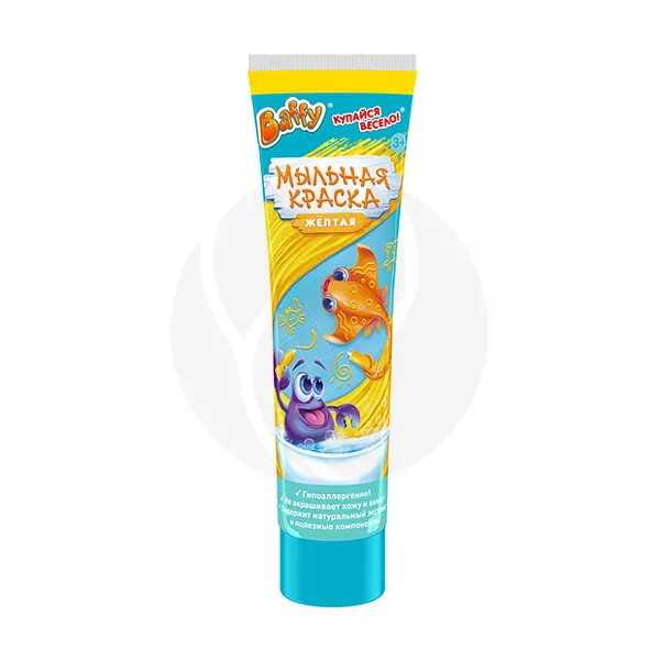 Изображение товара Baffy краска мыльная желтая 85мл безопасная для детей и творчества