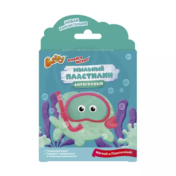 Изображение товара Мыло пластичное Мыльный пластилин бирюзовый 35г 3+ Baffy