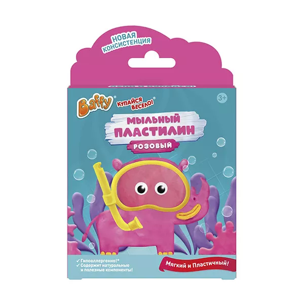 Изображение товара Пластичное мыло Baffy Мыльный пластилин розовый 35г для творчества