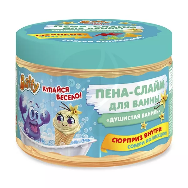 Изображение товара Baffy пена-слайм для ванны Душистая ваниль с сюрпризом (3+), 300мл Изображение товара Baffy пена-слайм для ванны Душистая ваниль с сюрпризом (3+), 300мл