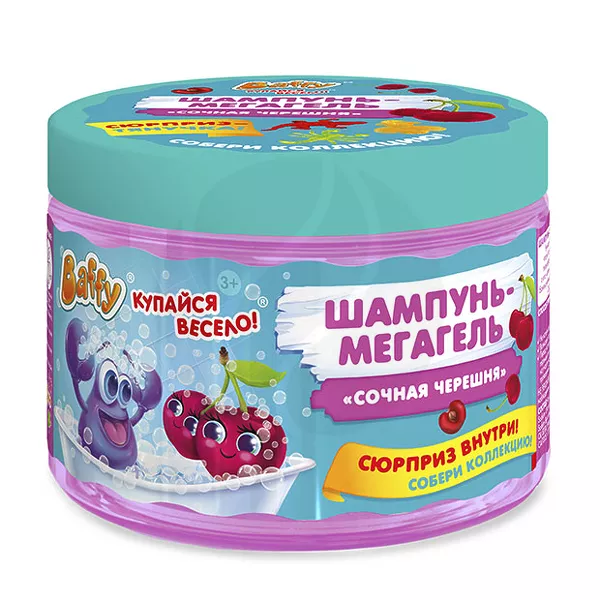 Изображение товара Baffy шампунь-мегагель Сочная черешня с сюрпризом (3+), 300мл