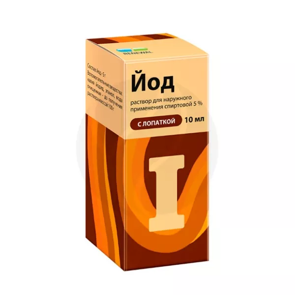 Изображение товара Антисептический раствор Йод Реневал 5% для наружного применения 10 мл