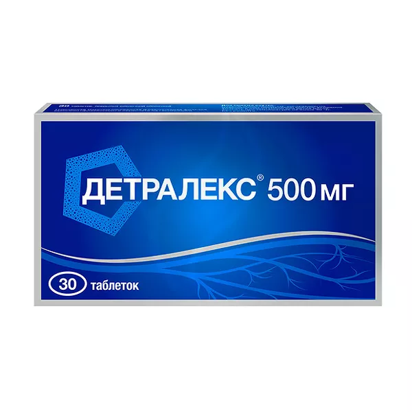 Изображение товара Таблетки Детралекс 500 мг: Венотонизирующее средство диосмин + флавоноиды Изображение товара Таблетки Детралекс 500 мг: Венотонизирующее средство диосмин + флавоноиды