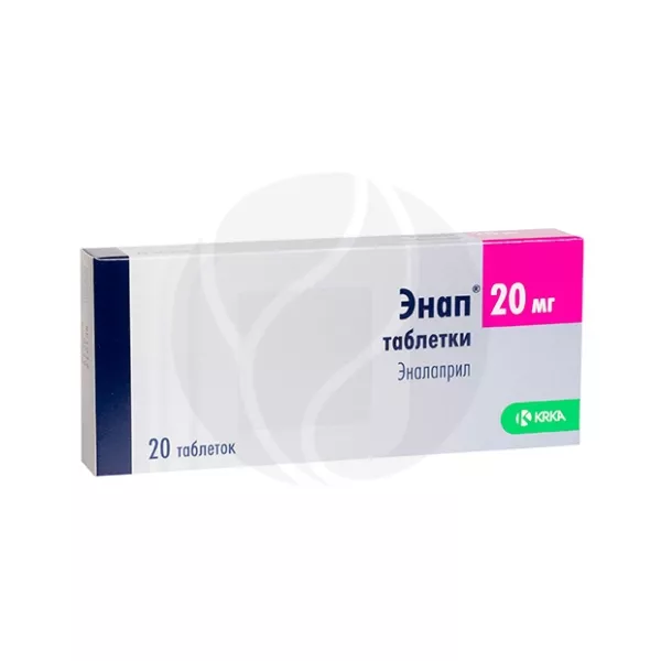 Изображение товара Энап таблетки 20мг №20 для снижения АД и сердечной недостаточности