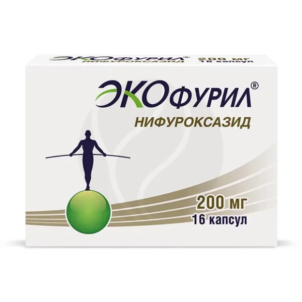 Экофурил капсулы 200мг, №16